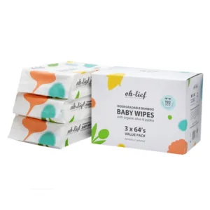 Oh-lief Biodegradable Bamboo Baby Wipes 192's