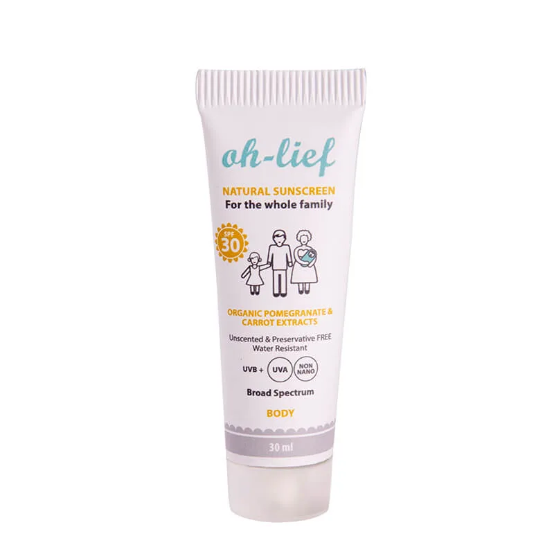 Oh-Lief Natural Sunscreen Body SPF30 30ml